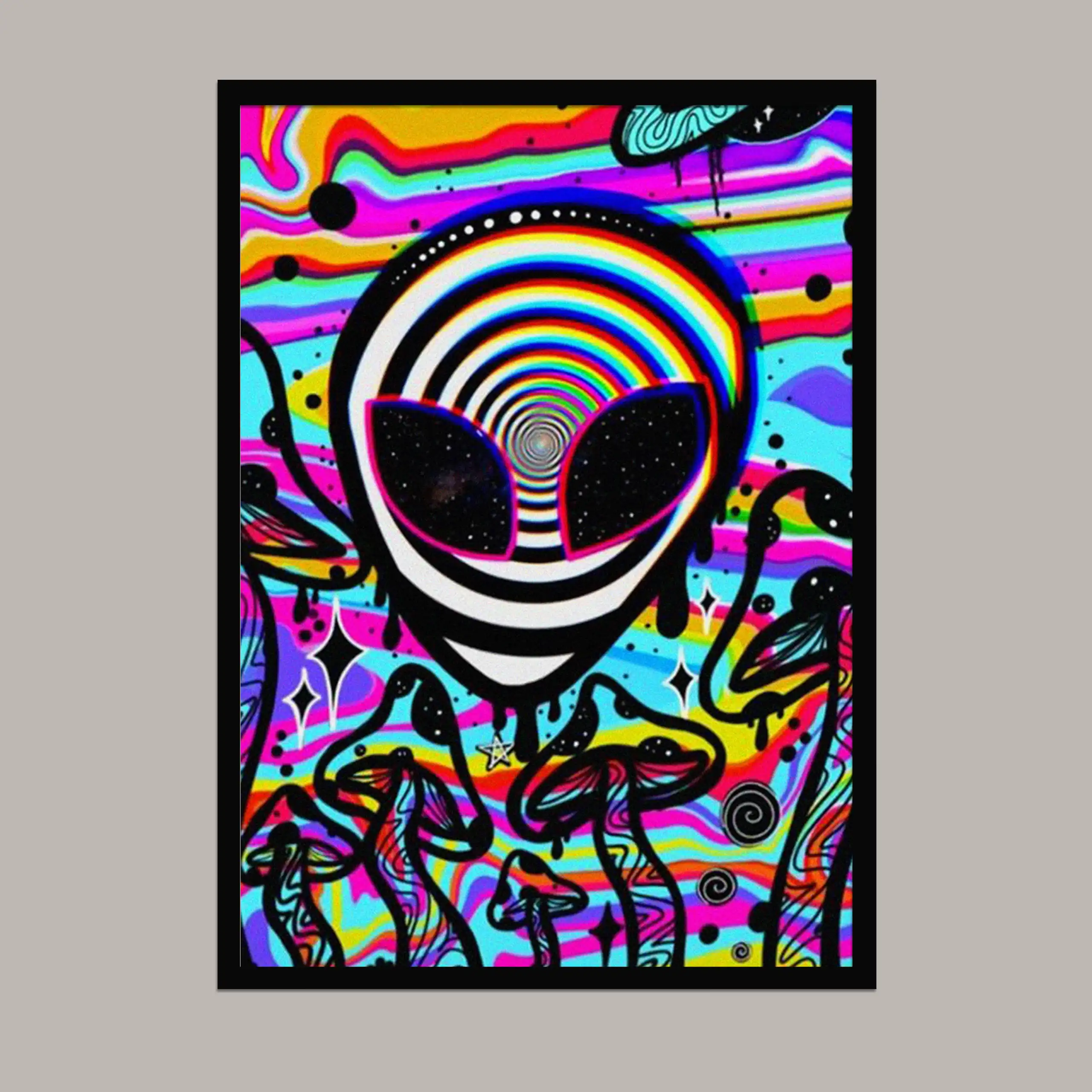 Psychedelic Trippy Aesthetic Wall Poster Printblow Vintage