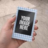Mini Blue Gingham Polaroids