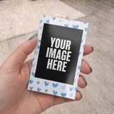 Mini Blue Hearts Polaroids