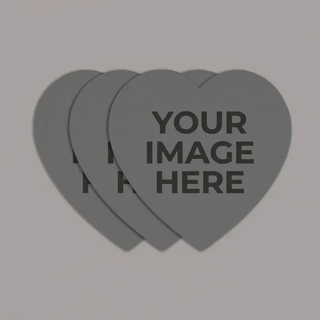 Heart Shape Photo Stickers 3 inch