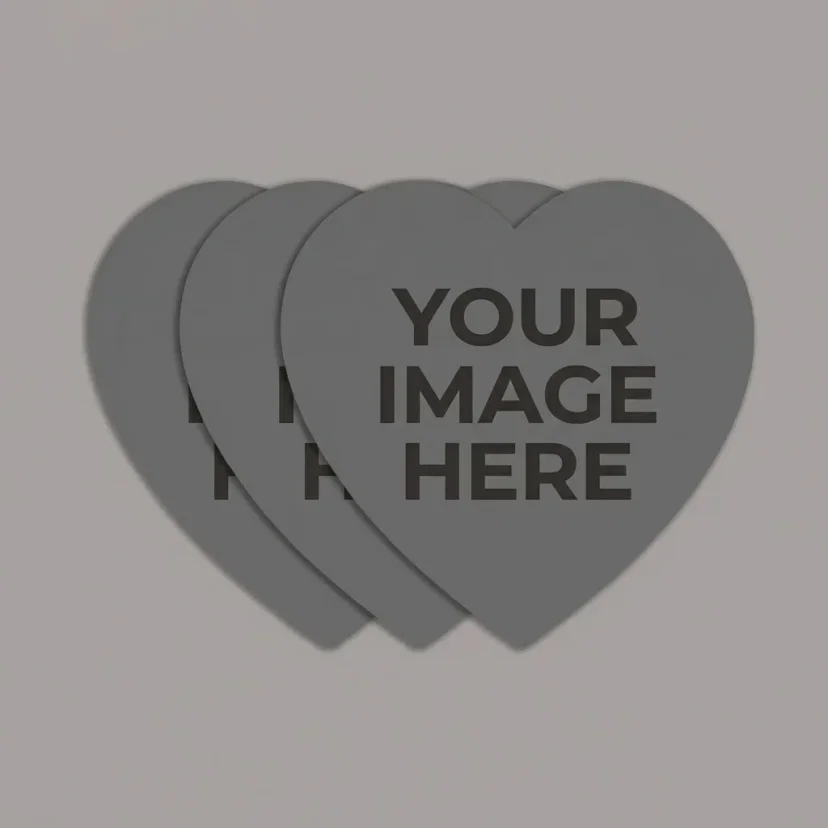Heart Shape Photo Stickers 3 inch