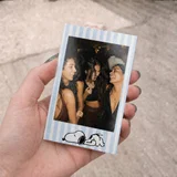 Mini Blue Stripe Sleepy Pup Polaroids