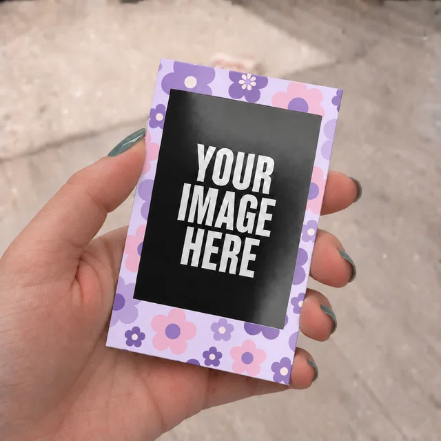 Mini Purple Flower Power Polaroids