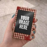 Mini Red Gingham Star Polaroids