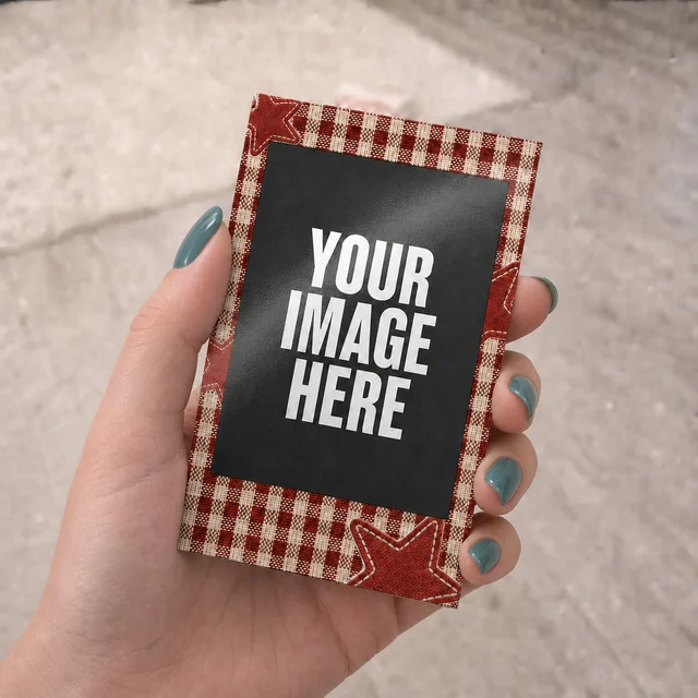 Mini Red Gingham Star Polaroids