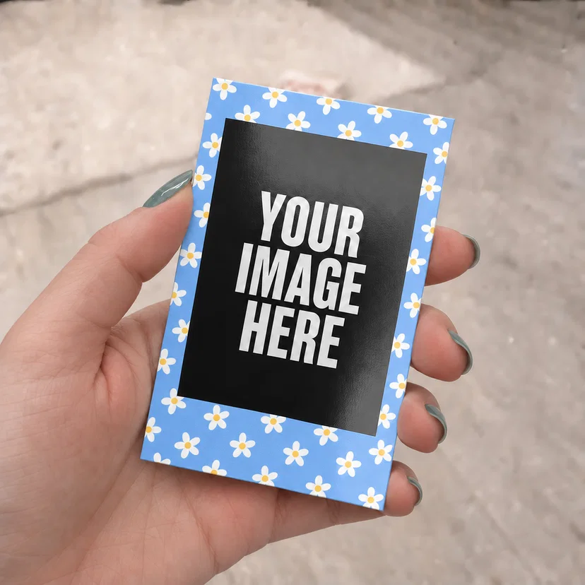 Mini Blue Daisy Polaroids