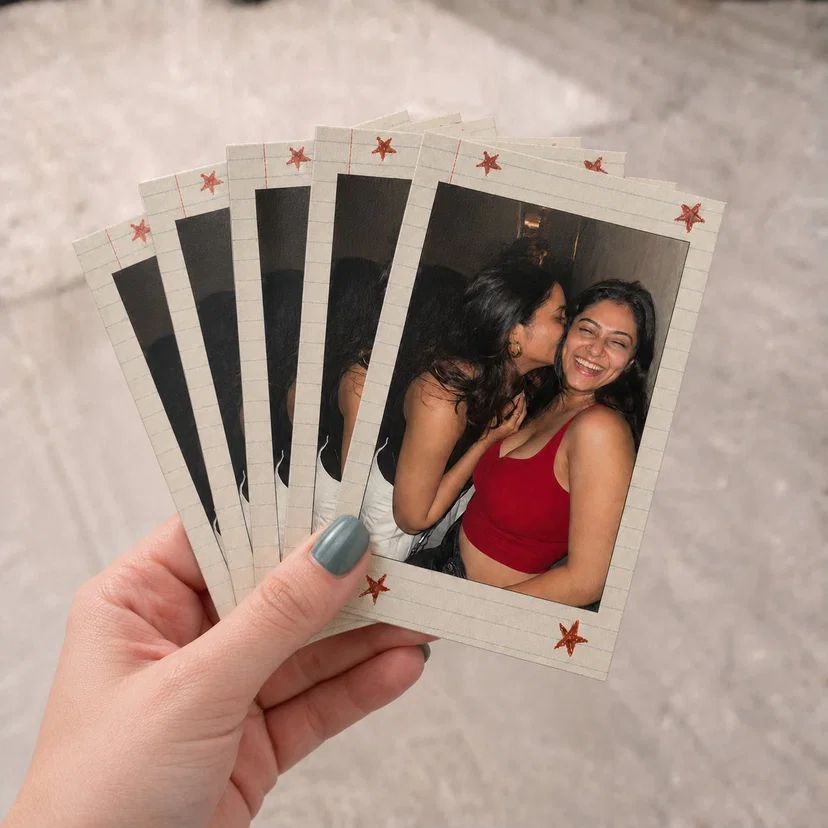 Mini Vintage Star Paper Polaroids