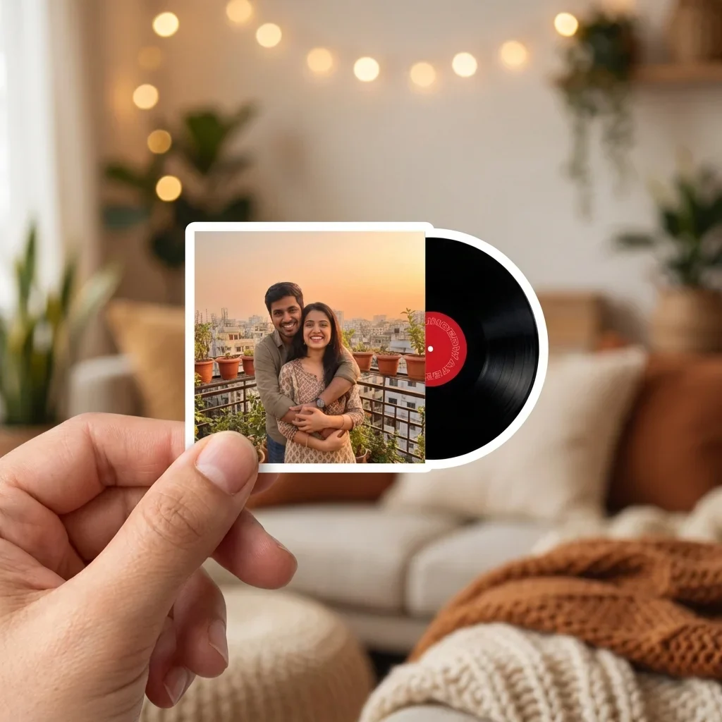 Vinyl Record Photo Cover Sticker