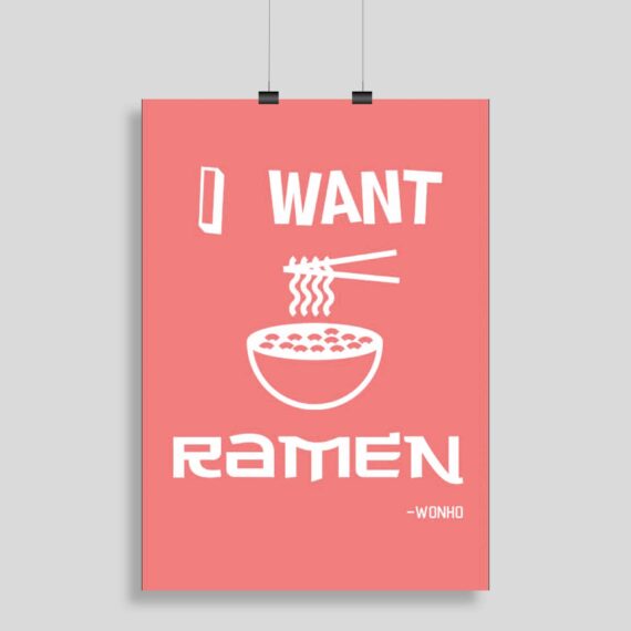 I want Ramen Korean Poster