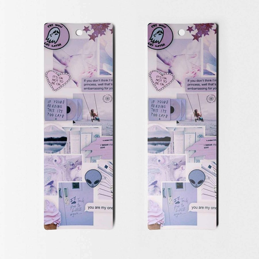 Purple Aesthetics Bookmark - Set of 8