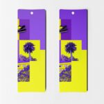 Purple and Yellow Minimal Fashion VIbes Bookmark - Set of 8