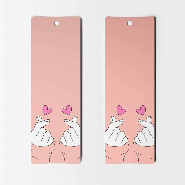 Korean Finger Love Bookmark - Set of 8