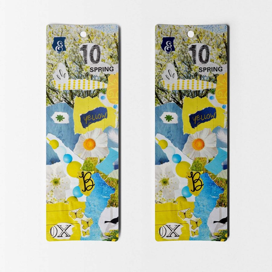 Spring Yellow Moodboard Bookmark - Set of 8