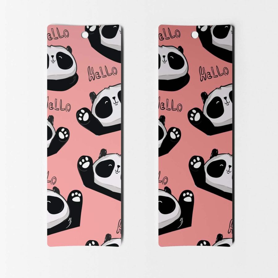 Pink Panda Seamless Bookmark - Set of 8