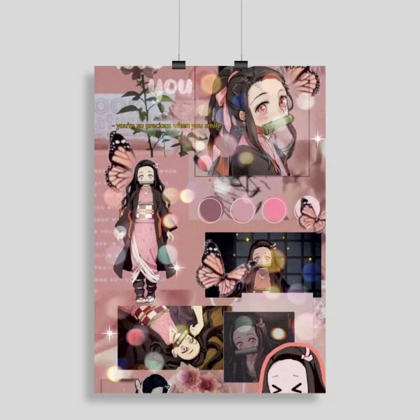 Nezuko Aesthetic Moodboard Poster