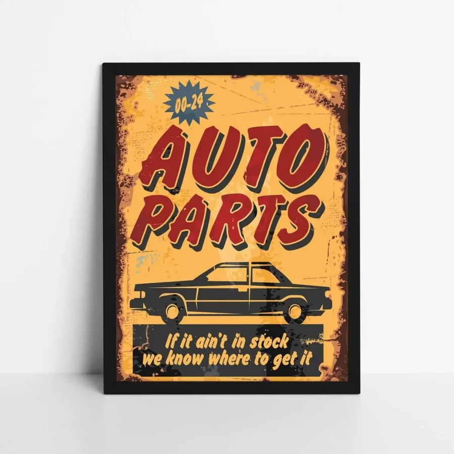 Vintage Auto Parts Poster