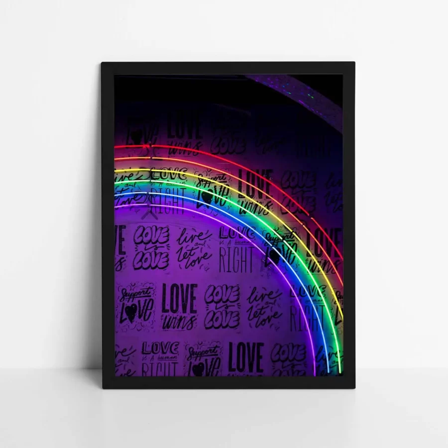 Purple Background Rainbow Poster