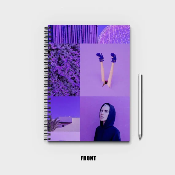 Purple Minimal Aesthetic Moodboard Notebook