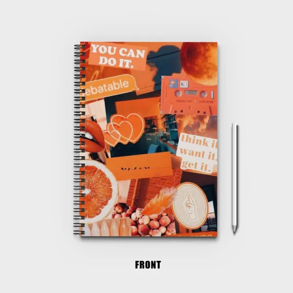 Orange Aesthetic Notebook