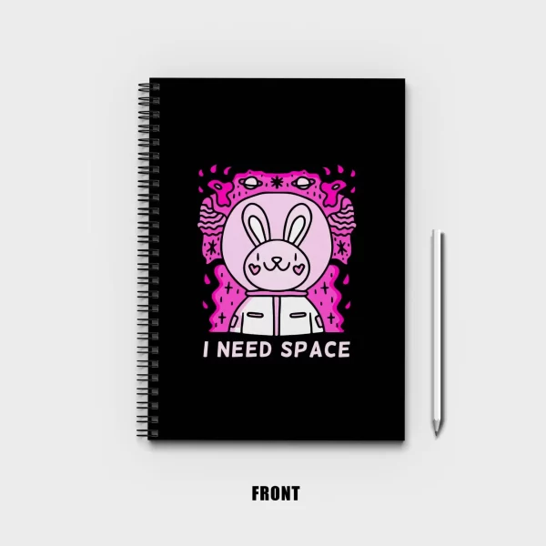 Cute Rabbit I need space Notebook