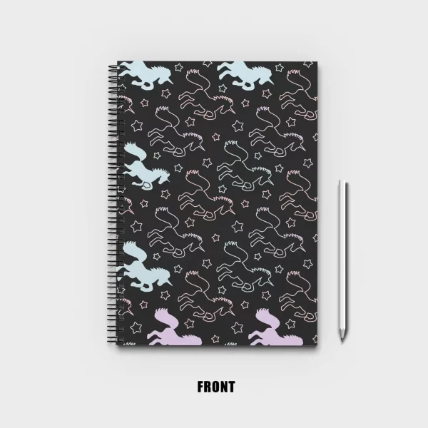 Colorful unicorns seamless Notebook