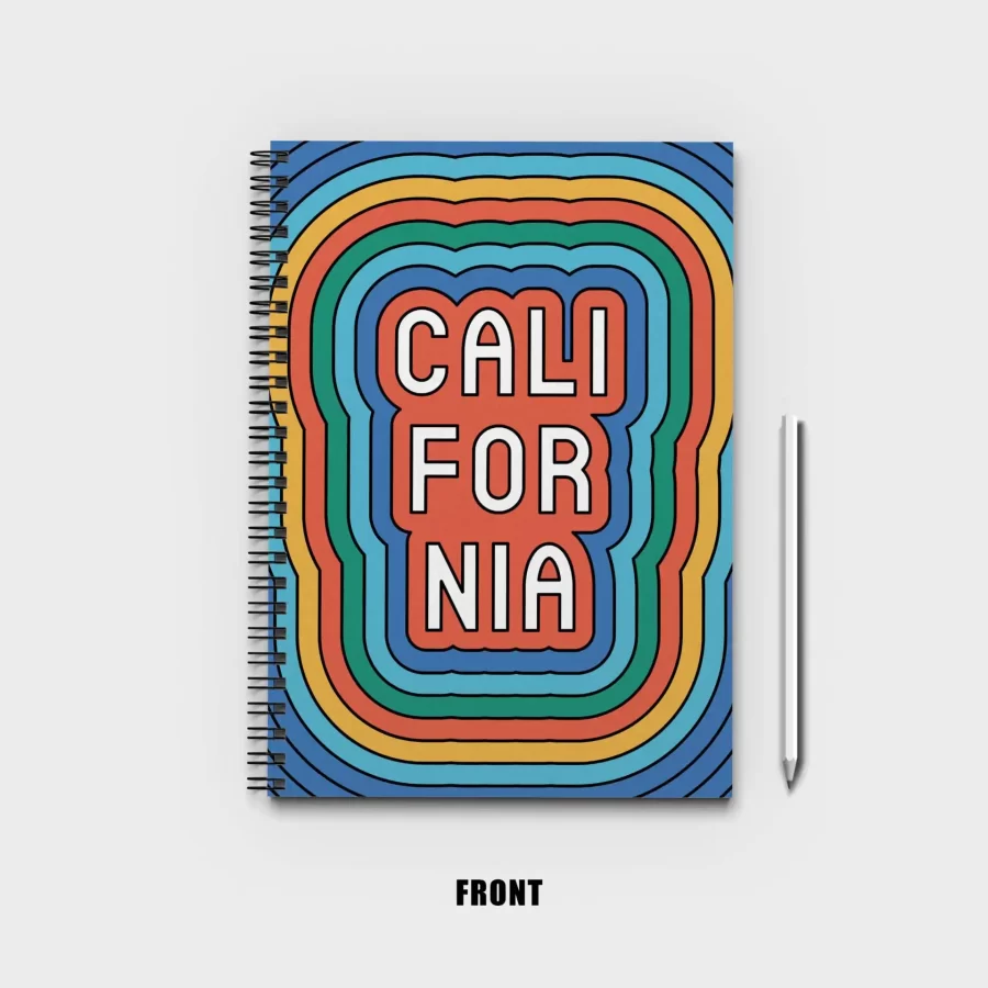 “California” slogan poster Notebook