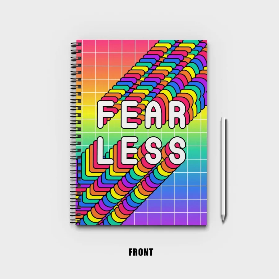 Fearless” slogan poster Notebook