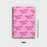 “Thank You, Next” text seamless pattern Notebook