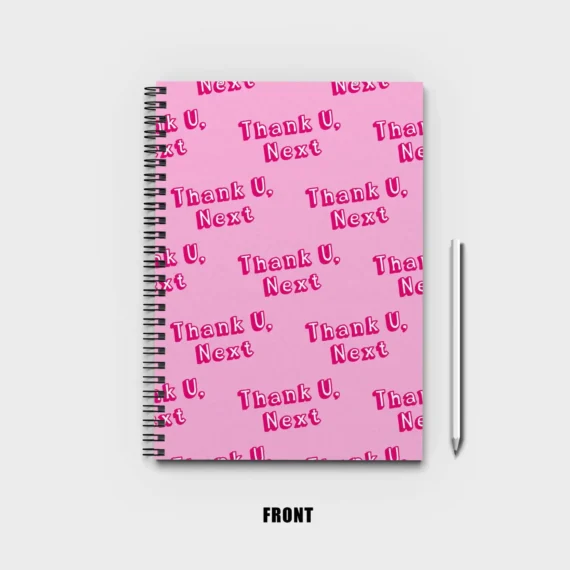 “Thank You, Next” text seamless pattern Notebook