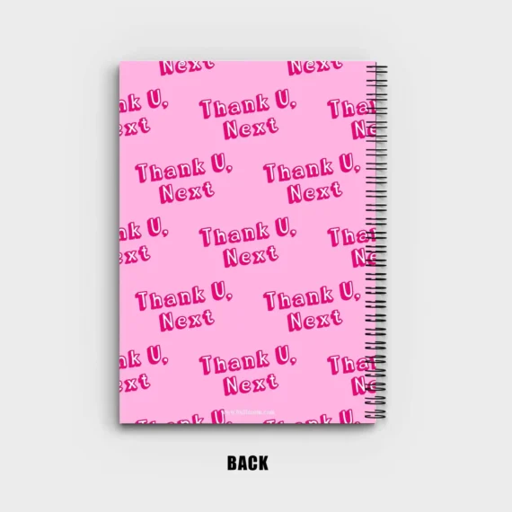 “Thank You, Next” text seamless pattern Notebook