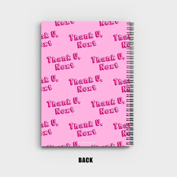 “Thank You, Next” text seamless pattern Notebook