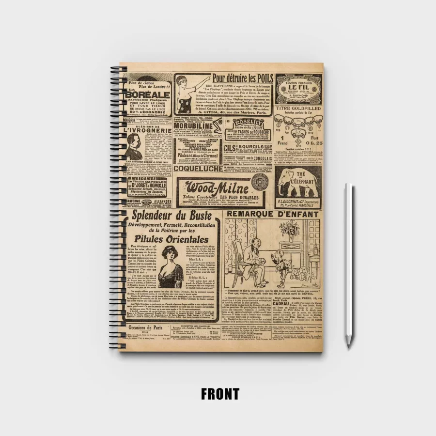 Old newspaper pages Design Notebook