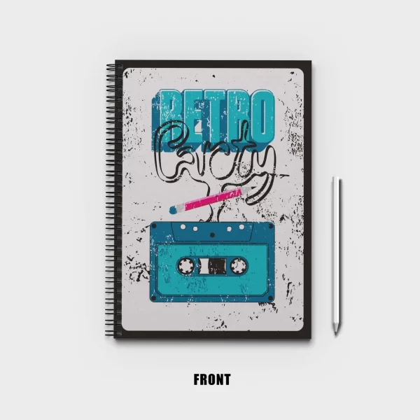 Retro Party typographic Notebook