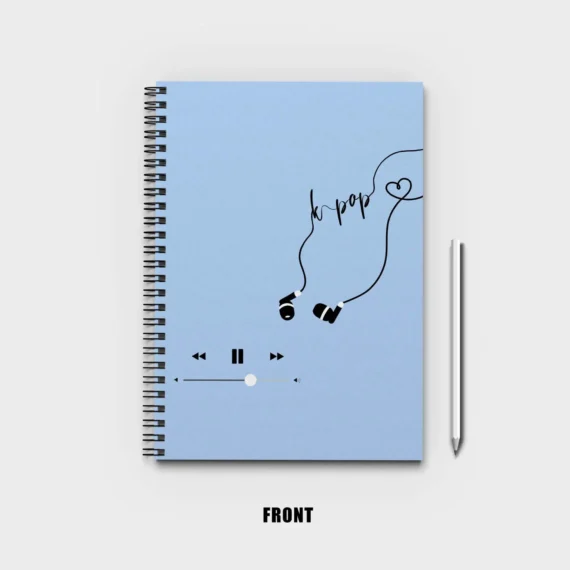 K-pop logo with earphones Notebook