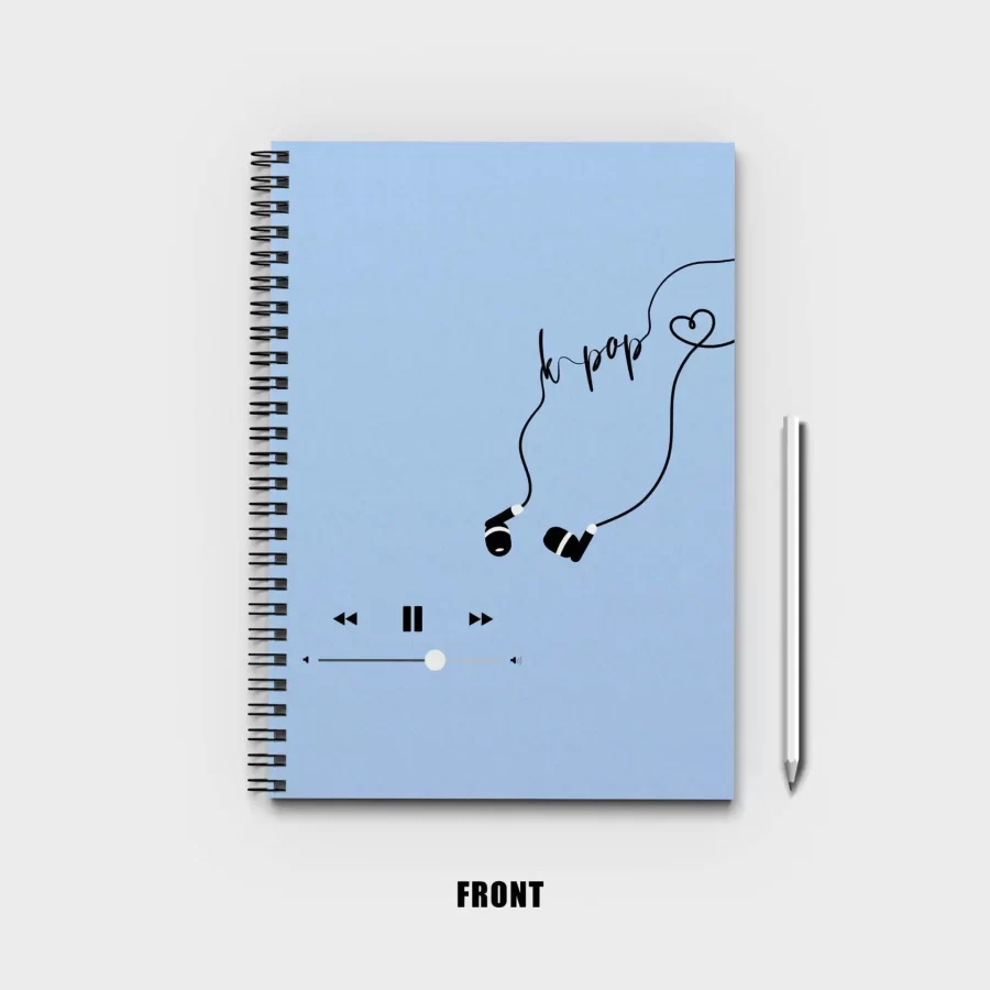 K-pop logo with earphones Notebook