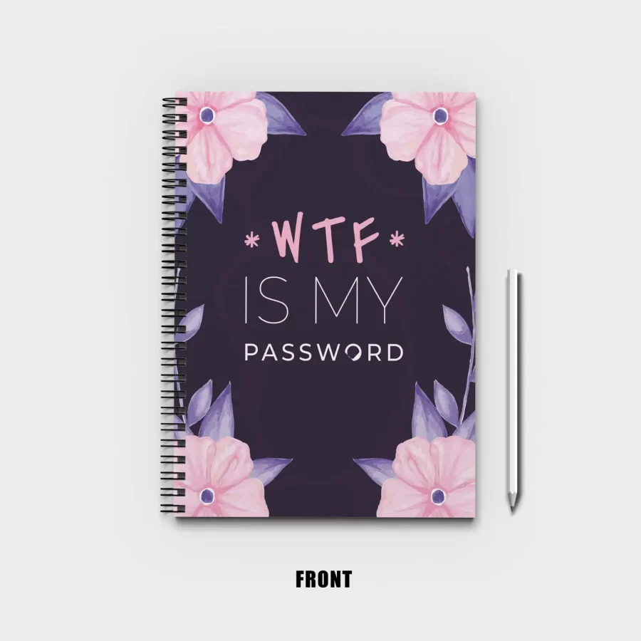 Floral Password Book Notebook