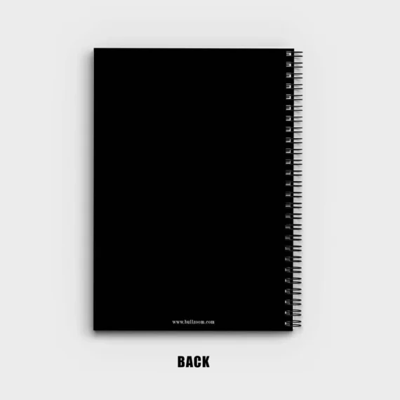 Korean Love Sign Black Background Notebook