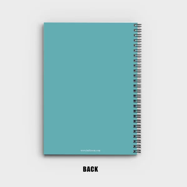 Korean Love Sign on Sky Blue Background Notebook