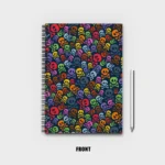 Cute Colorful Skulls Notebook