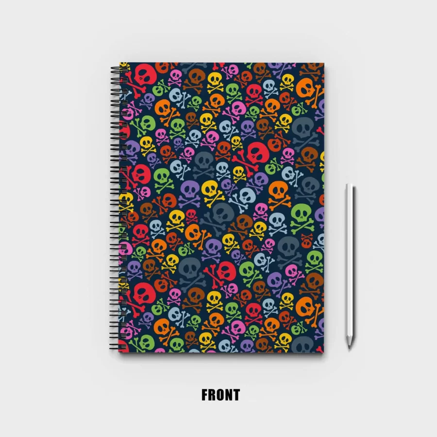 Cute Colorful Skulls Notebook