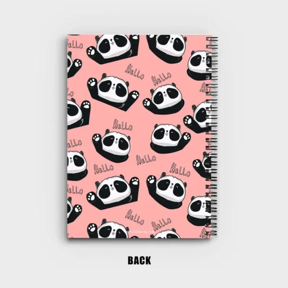 Pink Panda Seamless Notebook