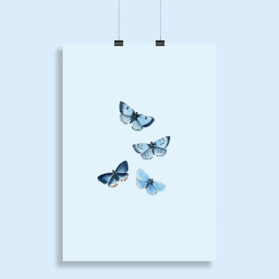 Blue Aesthetic Wall Poster