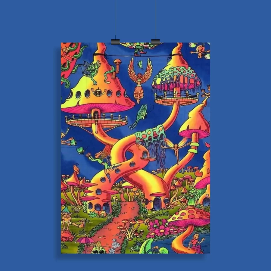 Psychedelic Trippy Aesthetic Wall Poster