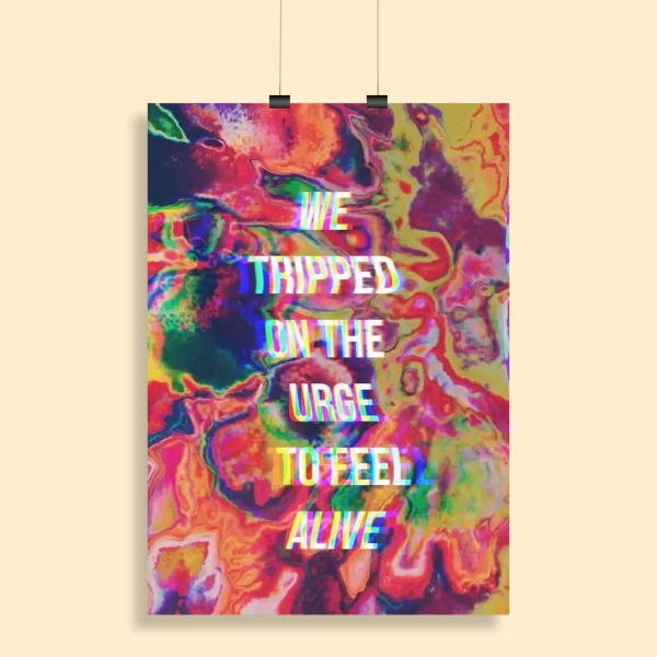 Psychedelic Trippy Aesthetic Wall Poster