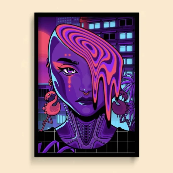 Psychedelic Trippy Aesthetic Wall Poster