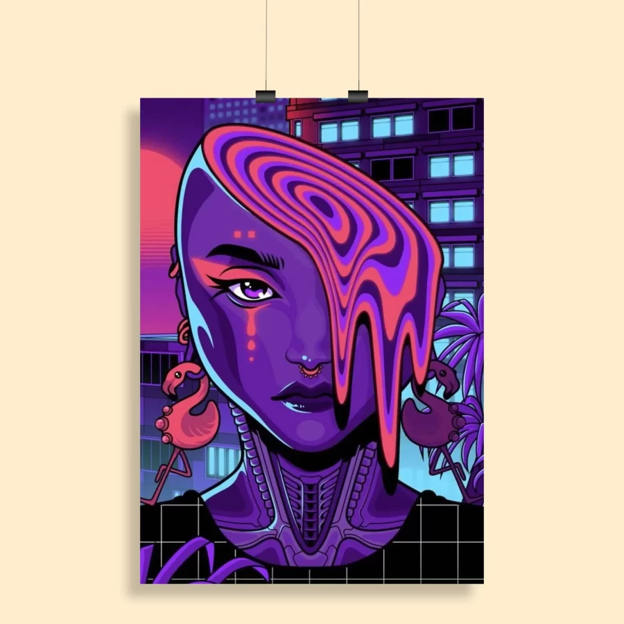 Psychedelic Trippy Aesthetic Wall Poster