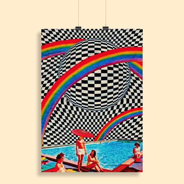 Psychedelic Trippy Aesthetic Wall Poster