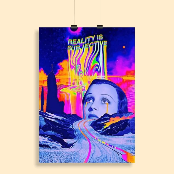 Psychedelic Trippy Aesthetic Wall Poster