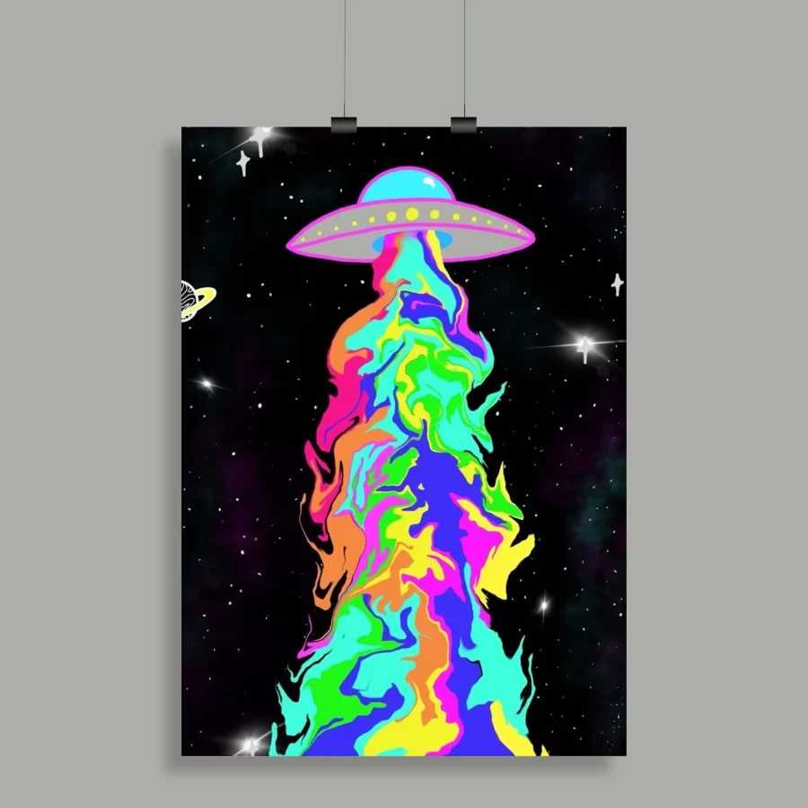 Psychedelic Trippy Aesthetic Wall Poster