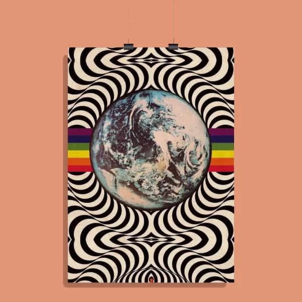 Psychedelic Trippy Aesthetic Wall Poster